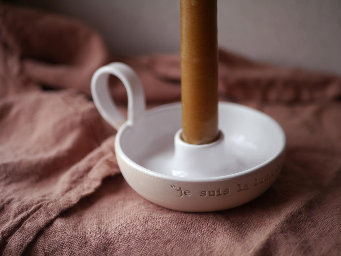 PARCOURS "VIVRE A SA LUMIERE" (Bougeoir chandelle+carnet de prière)