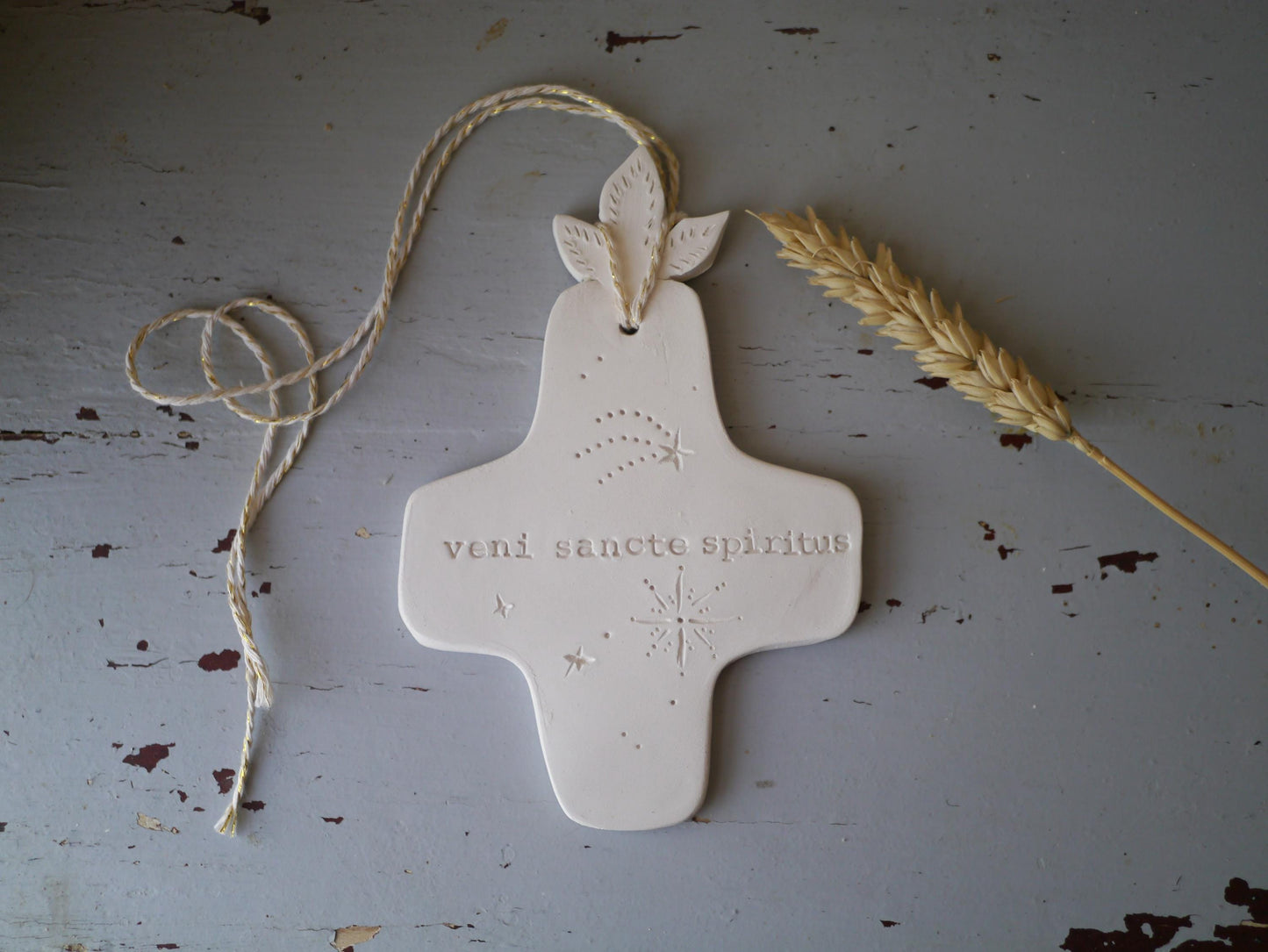 Croix céramique murale, cadeau baptême, cadeau communion, cadeau confirmation, cadeau chrétien, inscription Bible