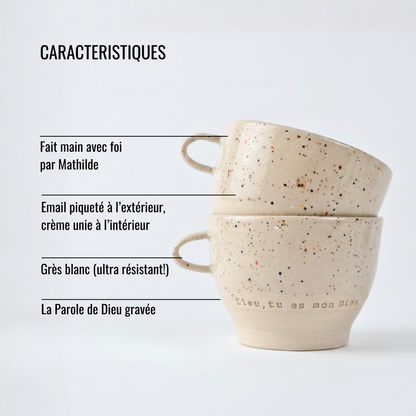 DUO de grandes tasses à picots