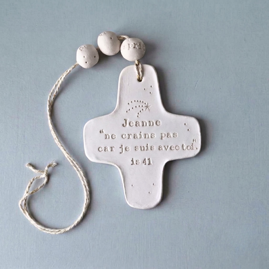 Croix Personnalisée en Céramique