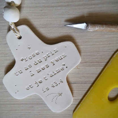 Croix personnalisée en céramique