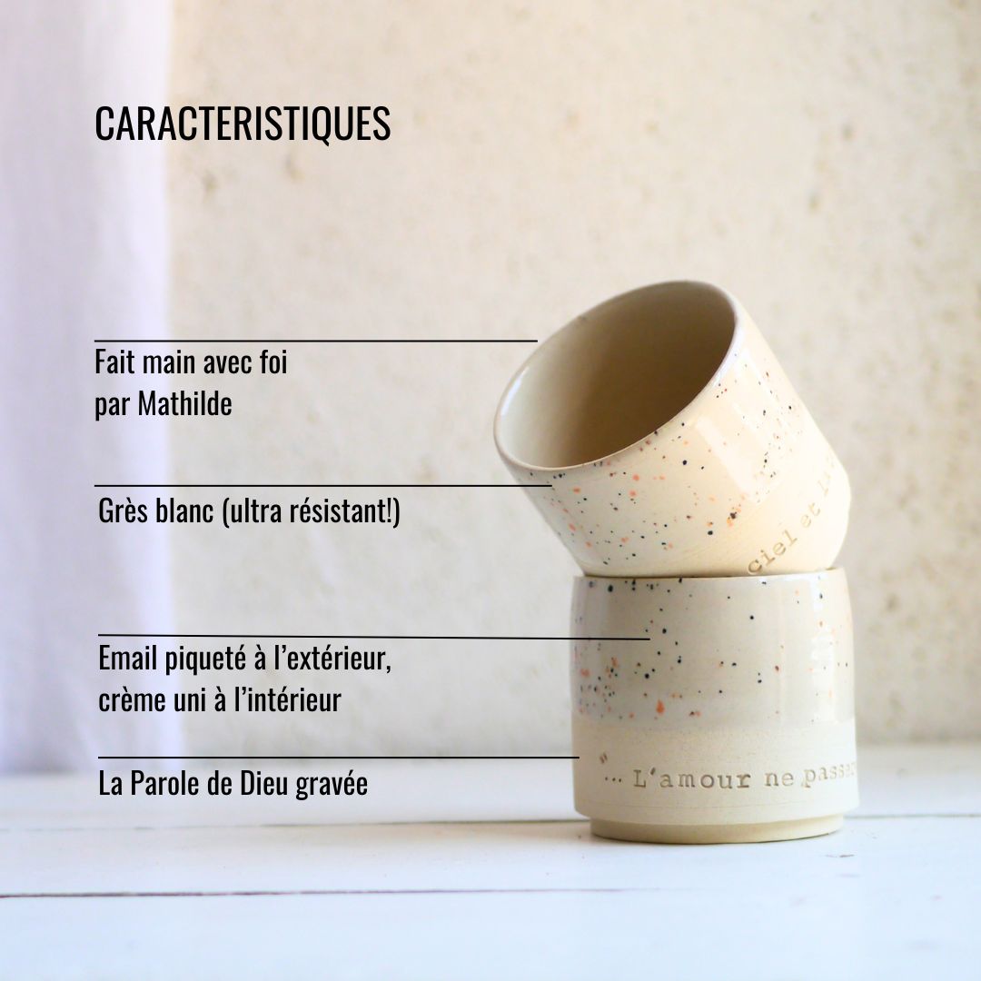 DUO mini tasses, L'amour ne passera jamais