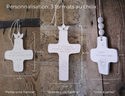 Croix personnalisée en céramique