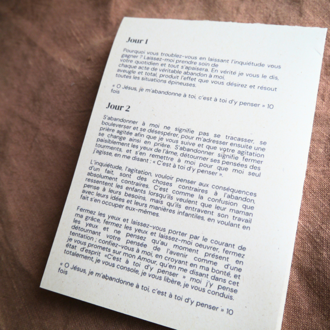 Croix Céramique/ Neuvaine de l'abandon