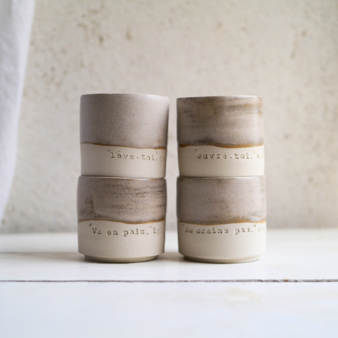 4 minis tasses empilables