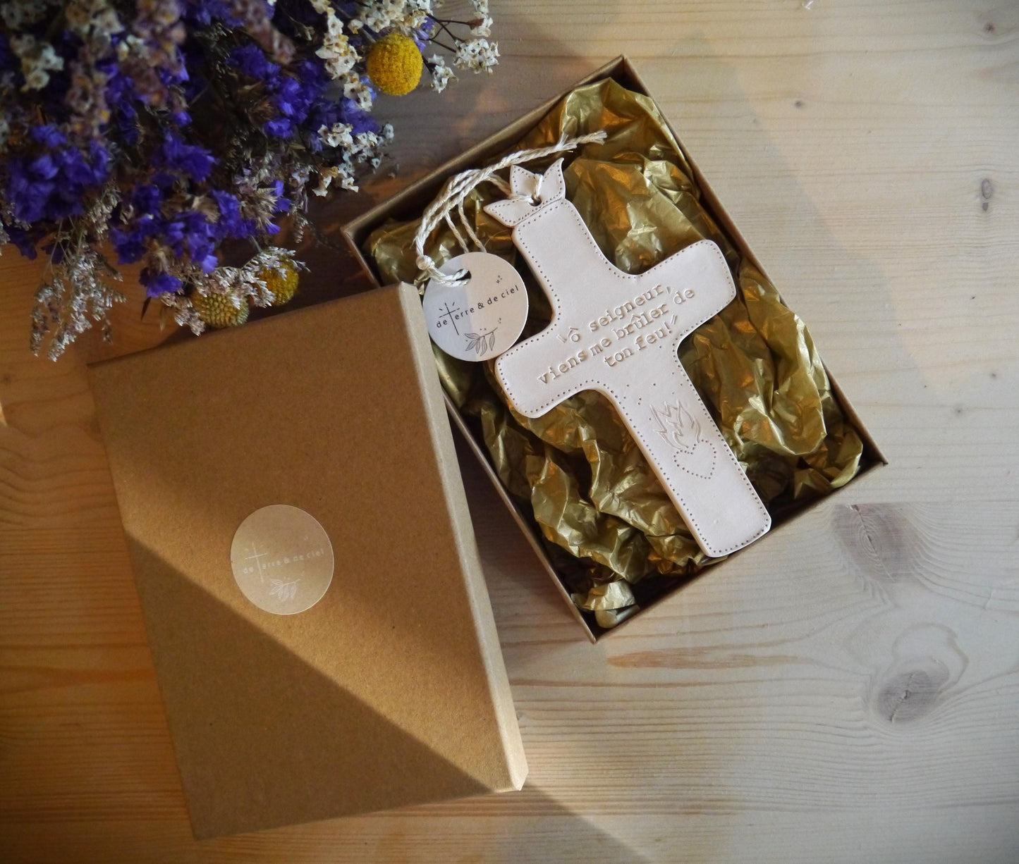 Croix céramique murale, cadeau de Noël, cadeau chrétien, croix catholique