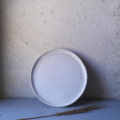 ASSIETTE de GRATITUDE "tu ouvres la main; tu rassasies avec bonté tout ce qui vit" psaume 144