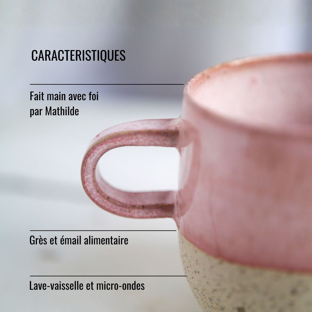 Grande tasse rose