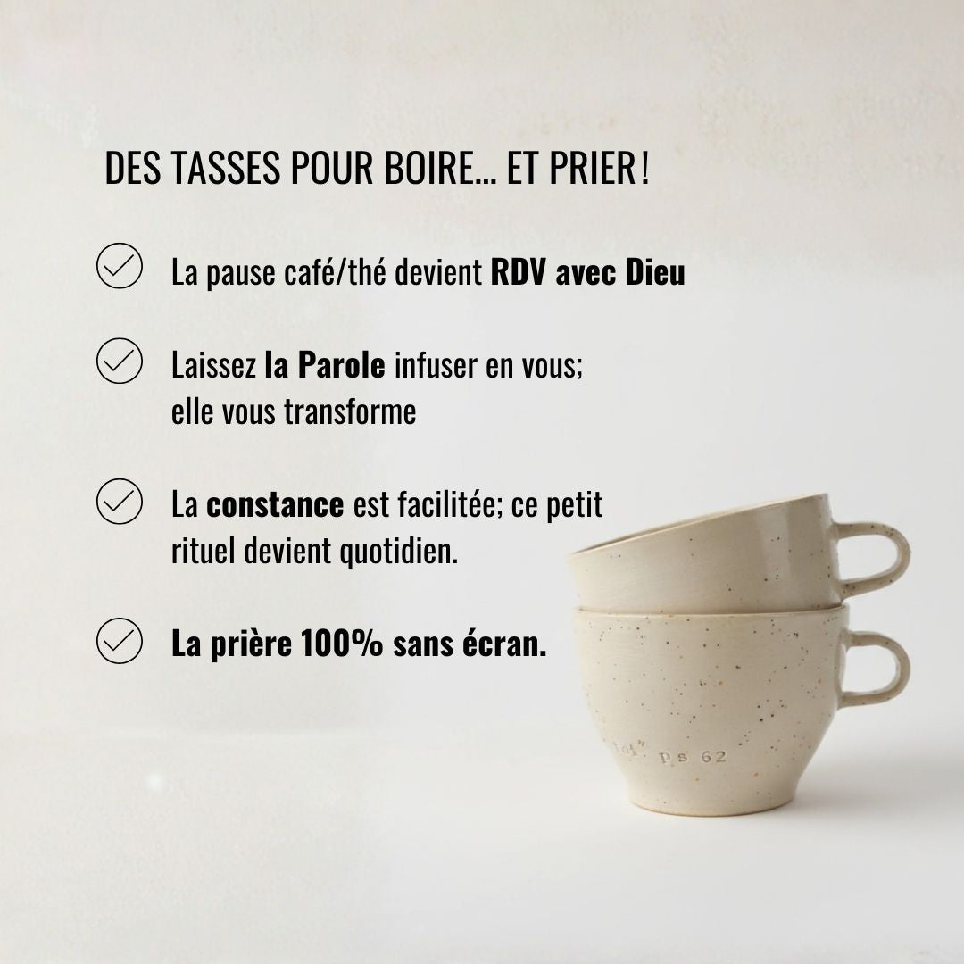DUO de grandes tasses à picots