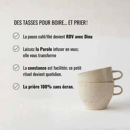 DUO de grandes tasses à picots
