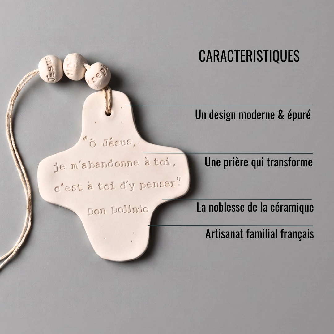 Croix Céramique/ Neuvaine de l'abandon