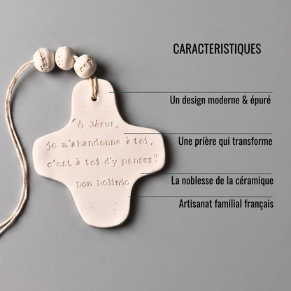 Croix Céramique/ Neuvaine de l'abandon
