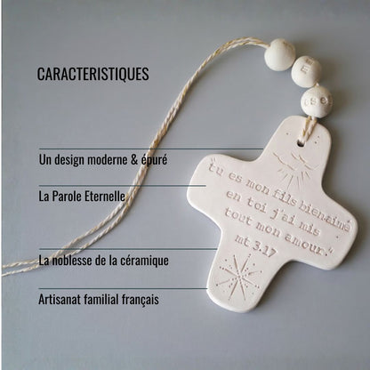 Croix Céramique — Shalom