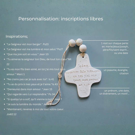 Croix Personnalisée en Céramique
