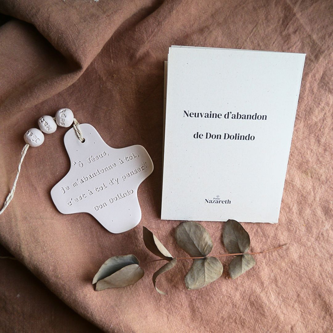 Croix Céramique/ Neuvaine de l'abandon