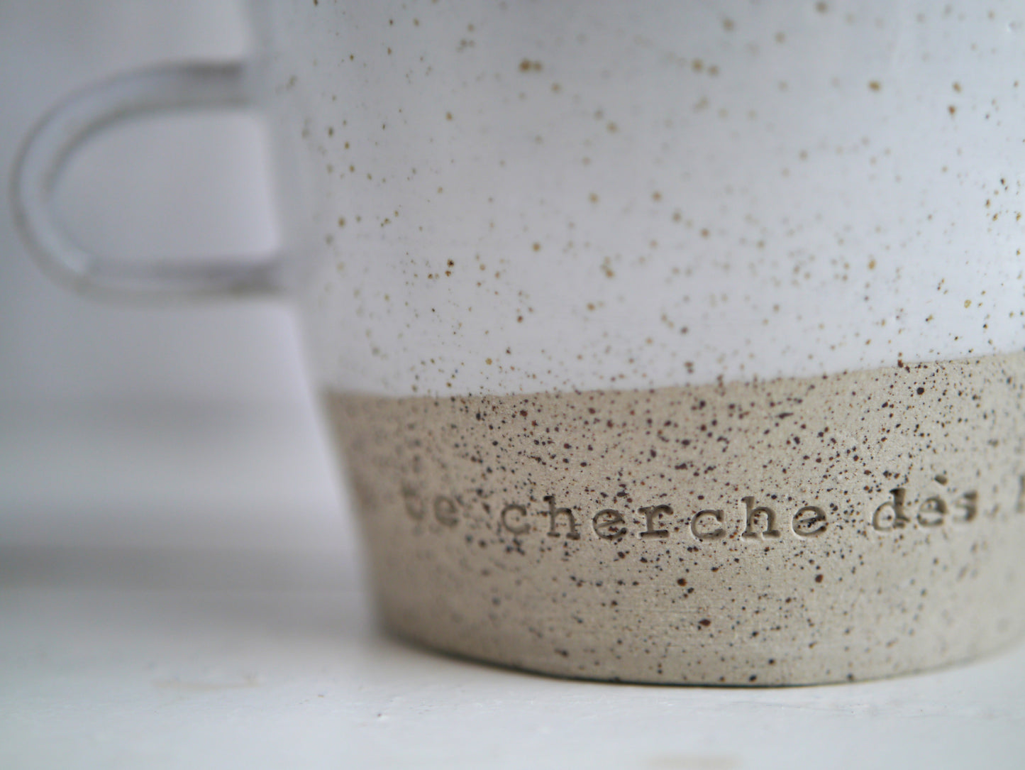 DUO de tasses,  PRIERE "dieu tu es mon dieu, je te cherche dès l'aube...mon âme a soif de toi" ps62