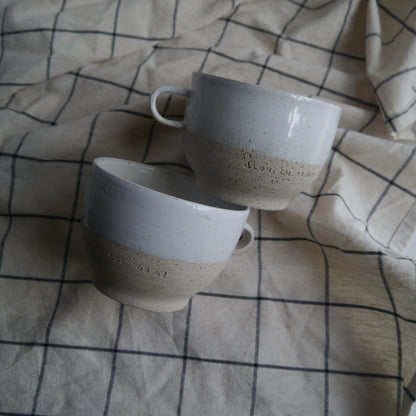 DUO de grandes tasses blanches