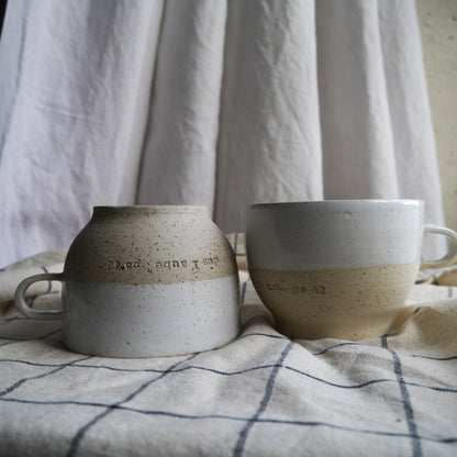 DUO de grandes tasses blanches