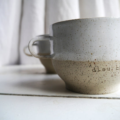 DUO de grandes tasses blanches