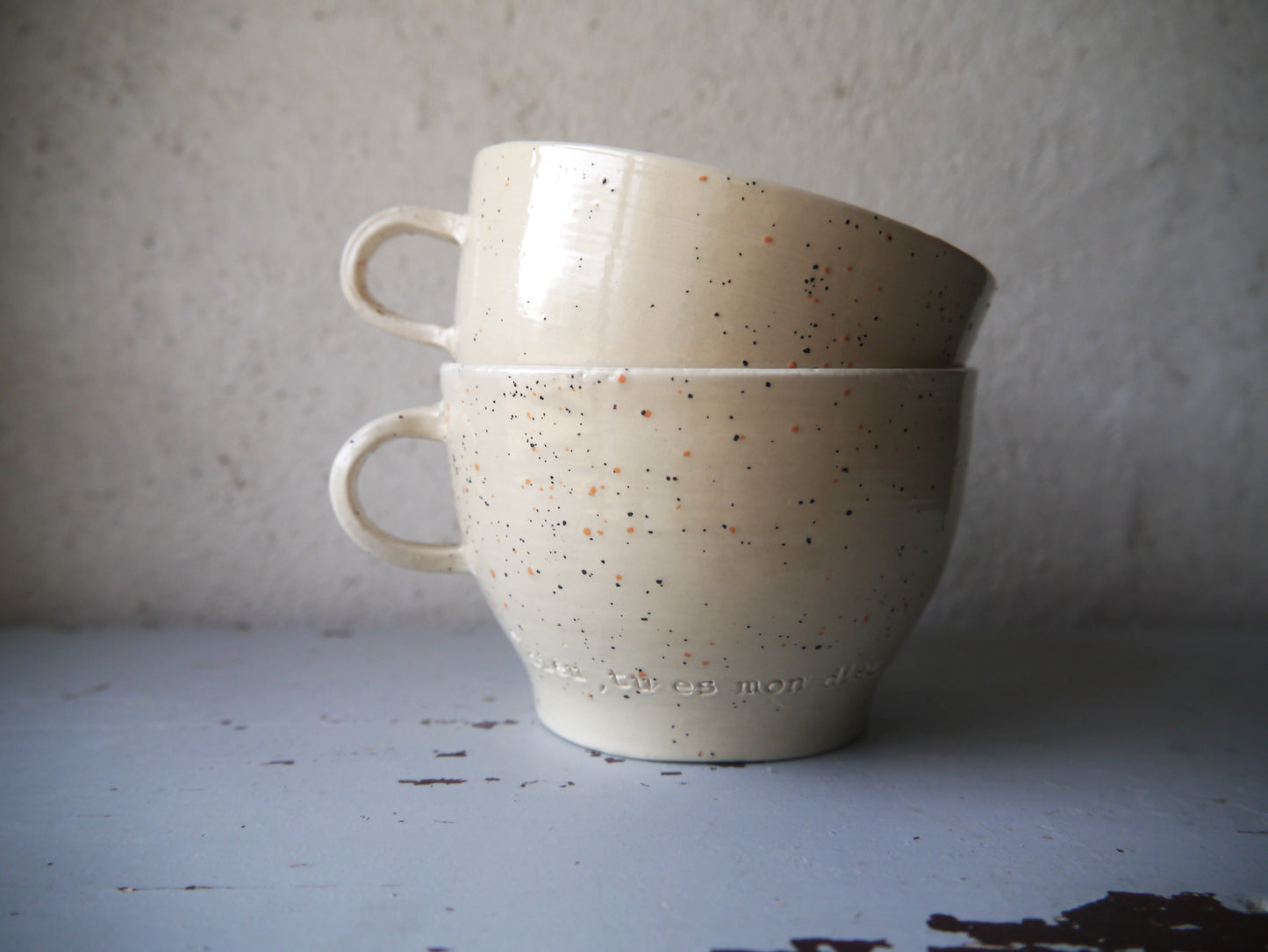 DUO de grandes tasses à picots