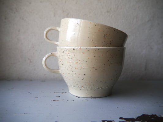 DUO de grandes tasses à picots