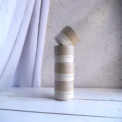 4 minis tasses empilables