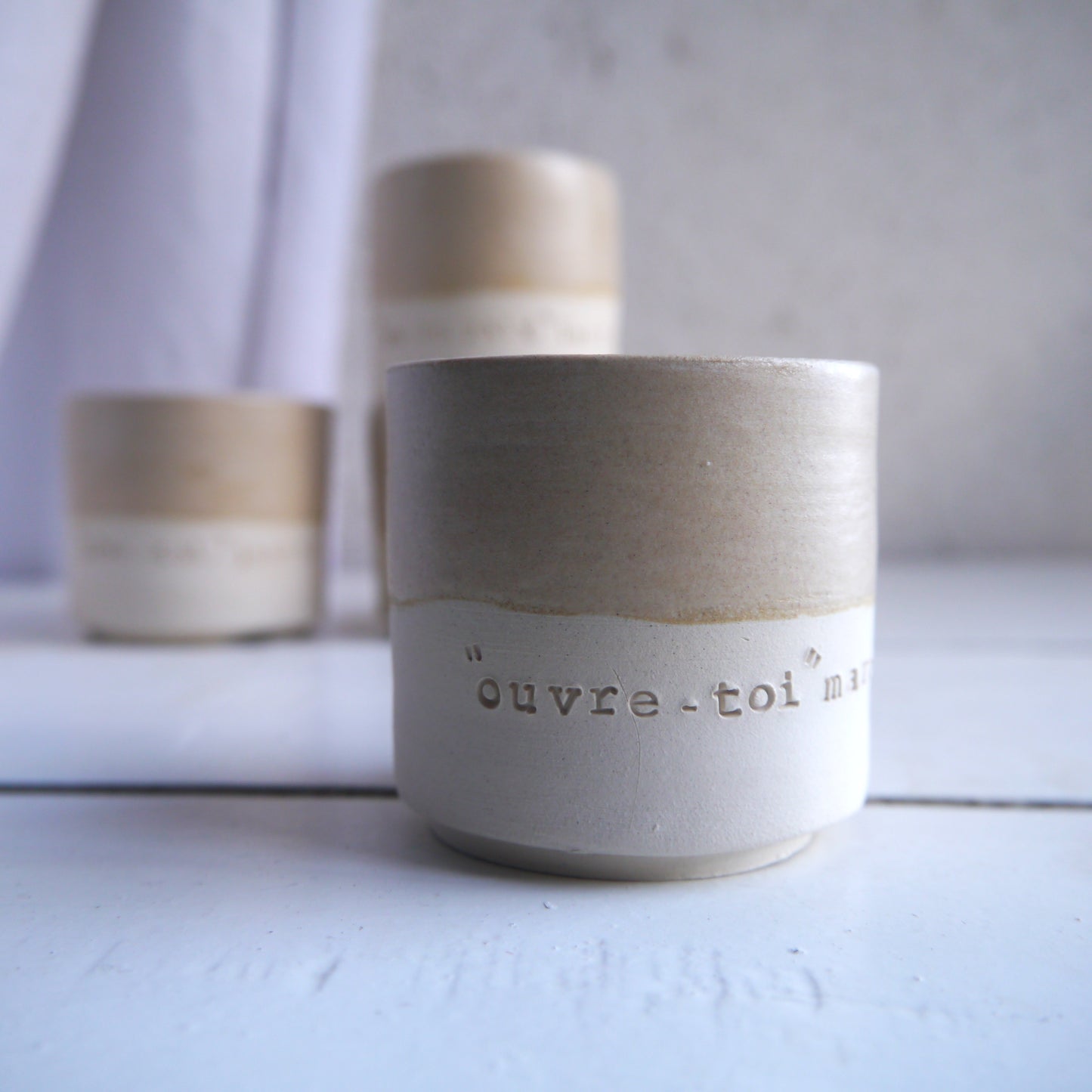 4 minis tasses empilables