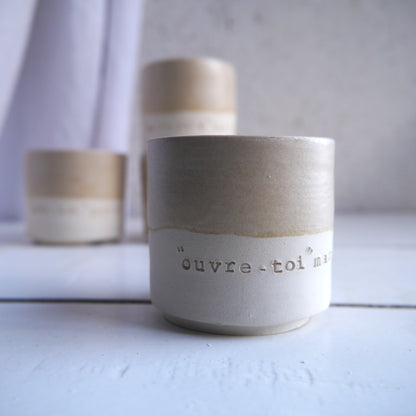 4 minis tasses empilables