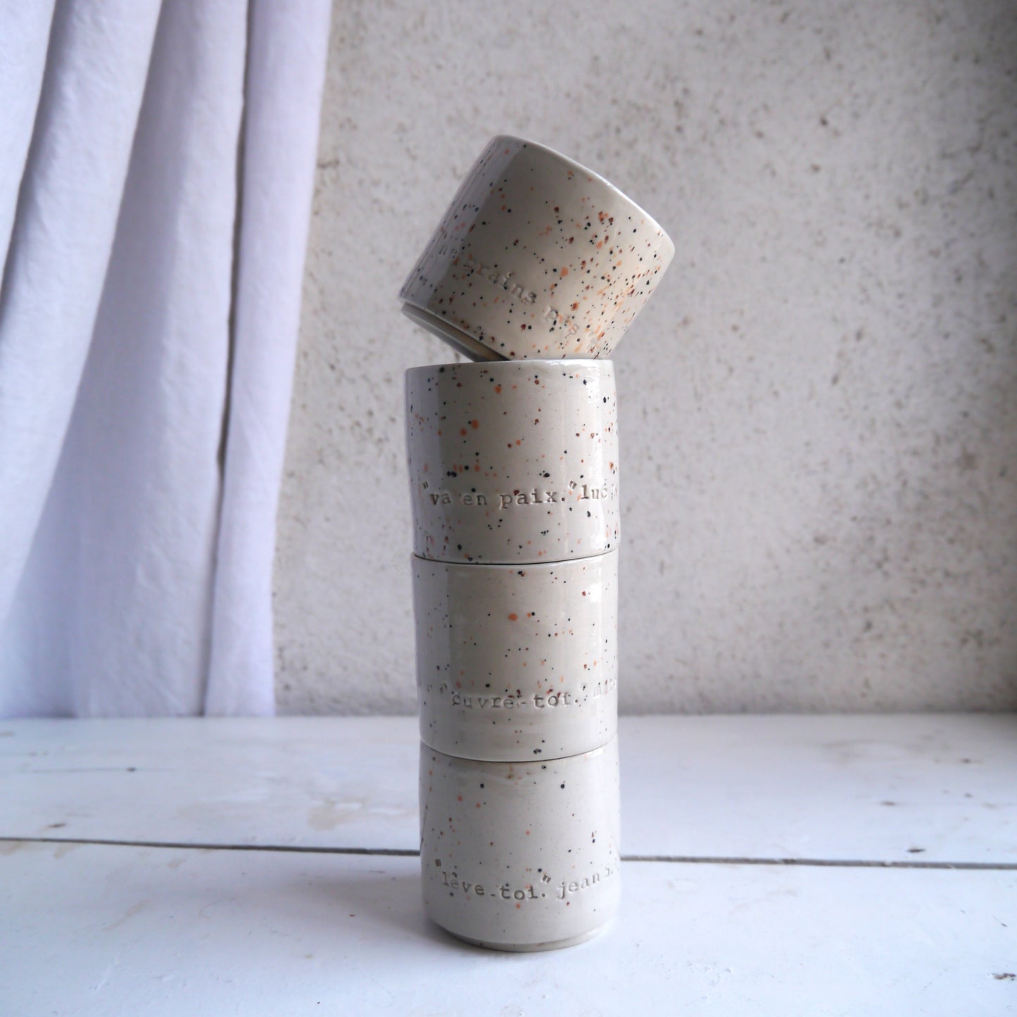 4 minis tasses empilables