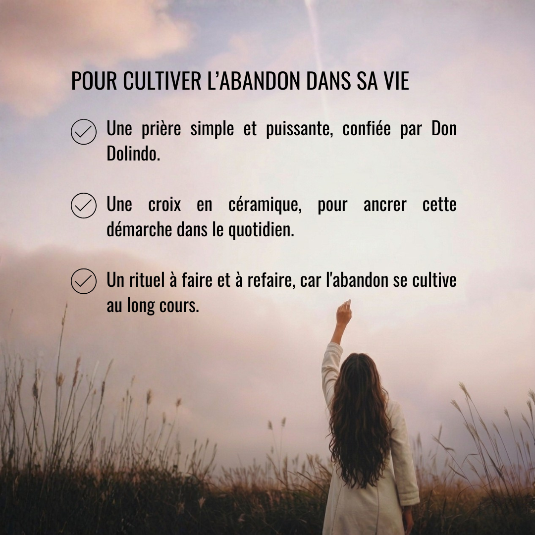 Croix Céramique/ Neuvaine de l'abandon