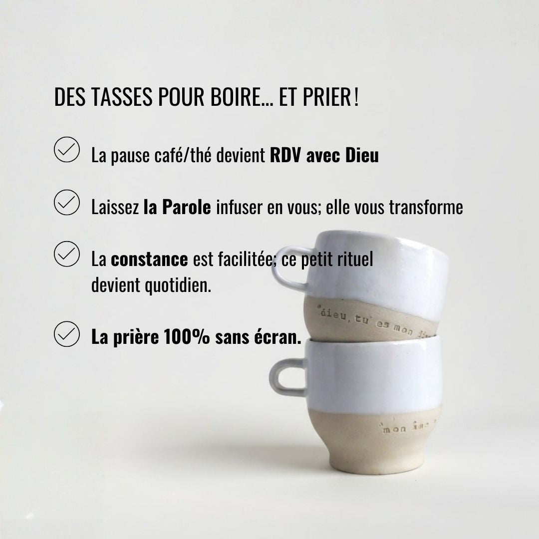 Le duo petites tasses blanches