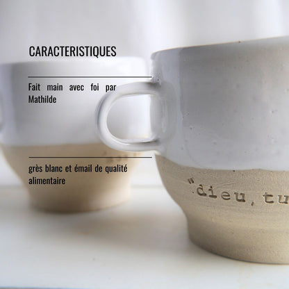 Le duo petites tasses blanches