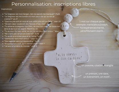 Croix personnalisée en céramique