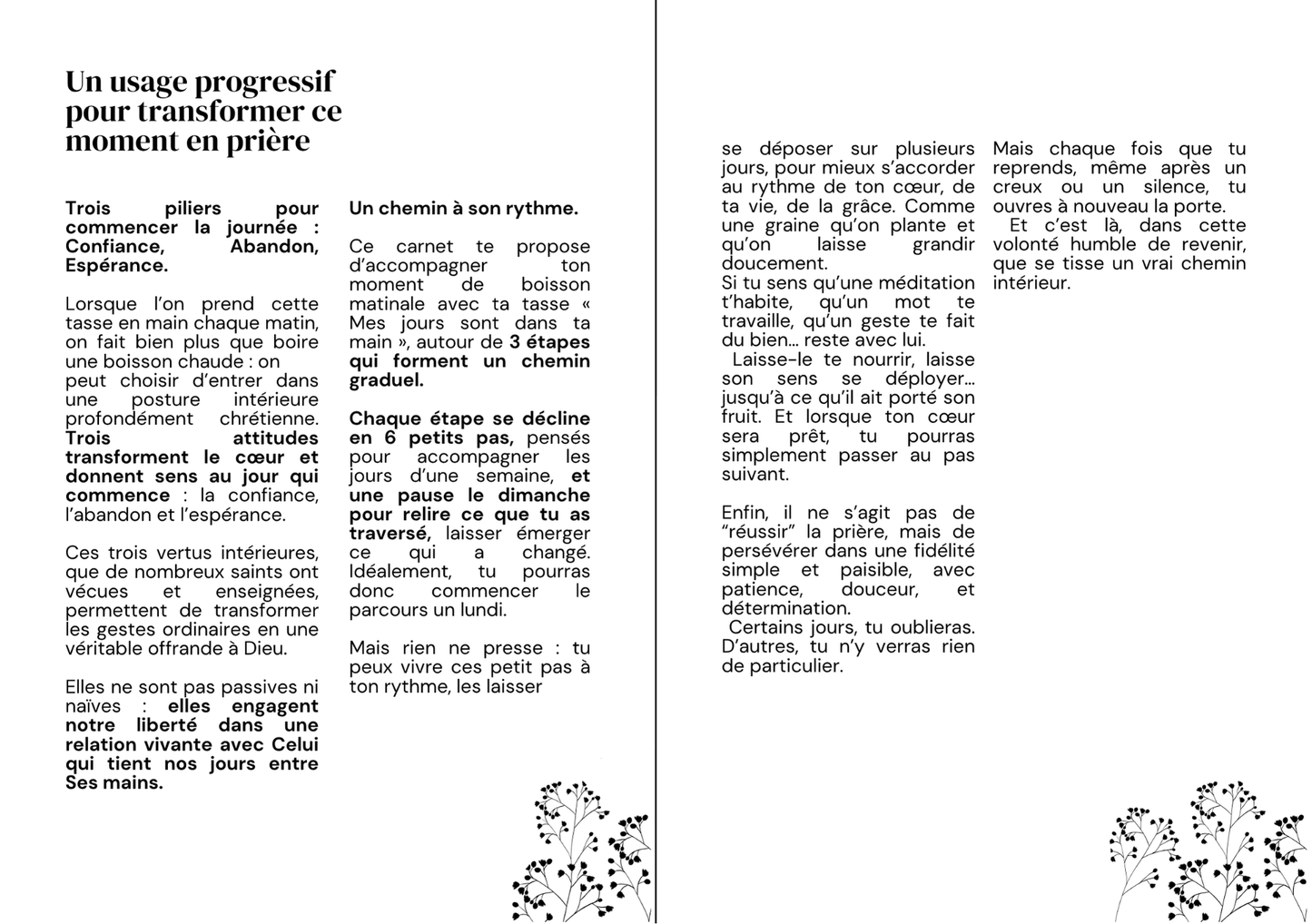 PARCOURS "S'OUVRIR A L'ESPERANCE" (Tasse+ carnet de prière)
